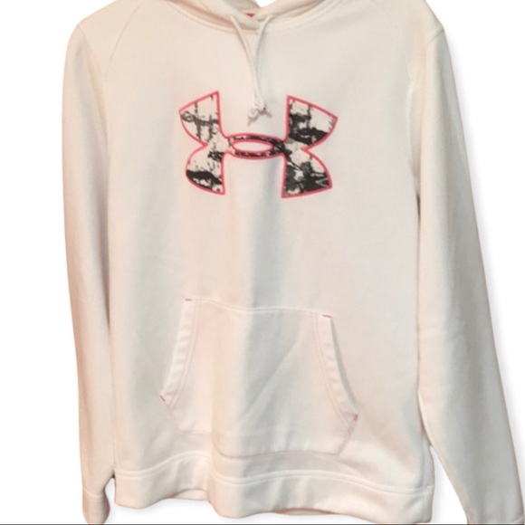 Under Armour Semi-Fitted White w/Camo Logo Hoodie - Picture 2 of 11